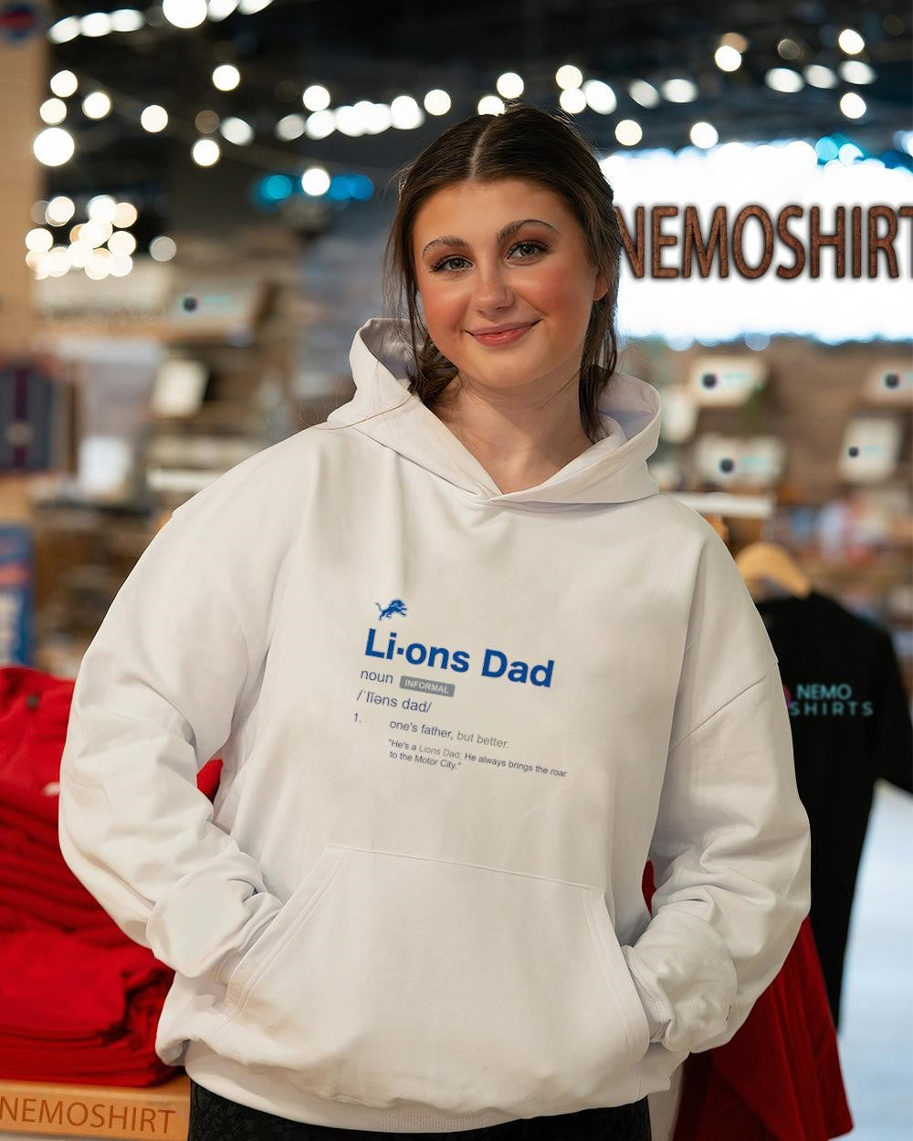 Detroit Lions Dad definition noun shirt