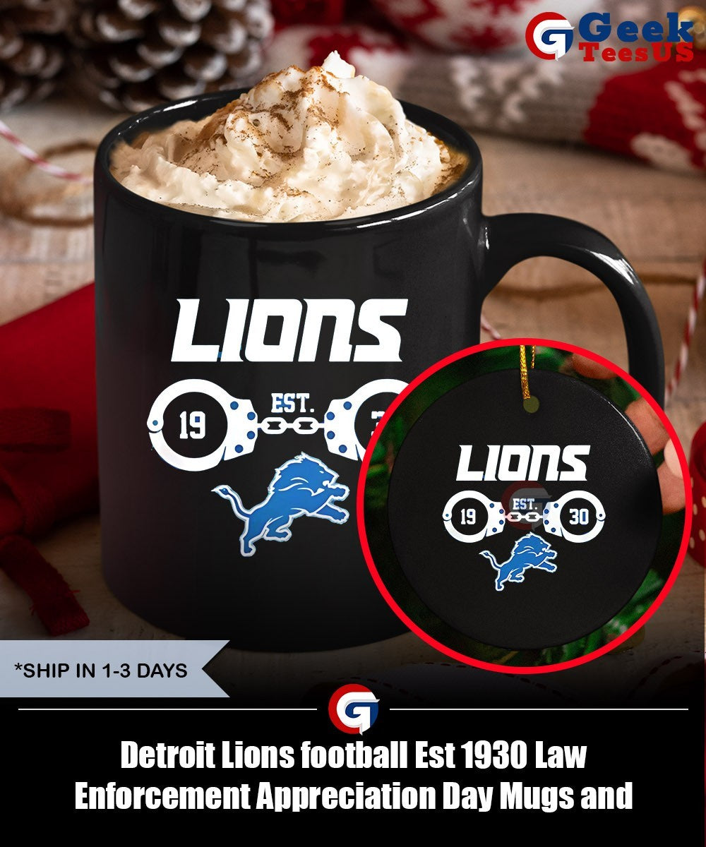 Detroit Lions football Est 1930 Law Enforcement Appreciation Day shirt