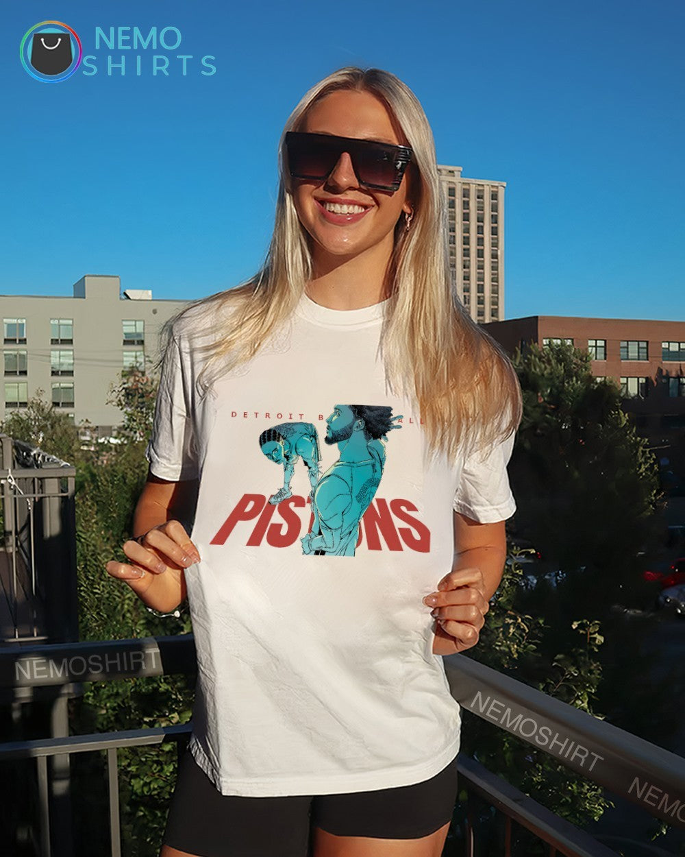 Detroit Pistons players Cade Cunningham and Ausar Thompson shirt