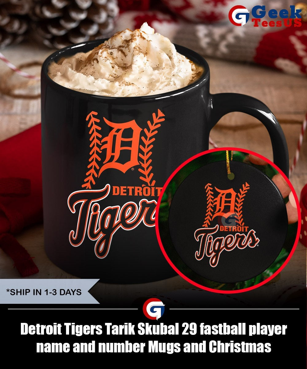 Detroit Tigers Tarik Skubal 29 fastball player name and number shirt
