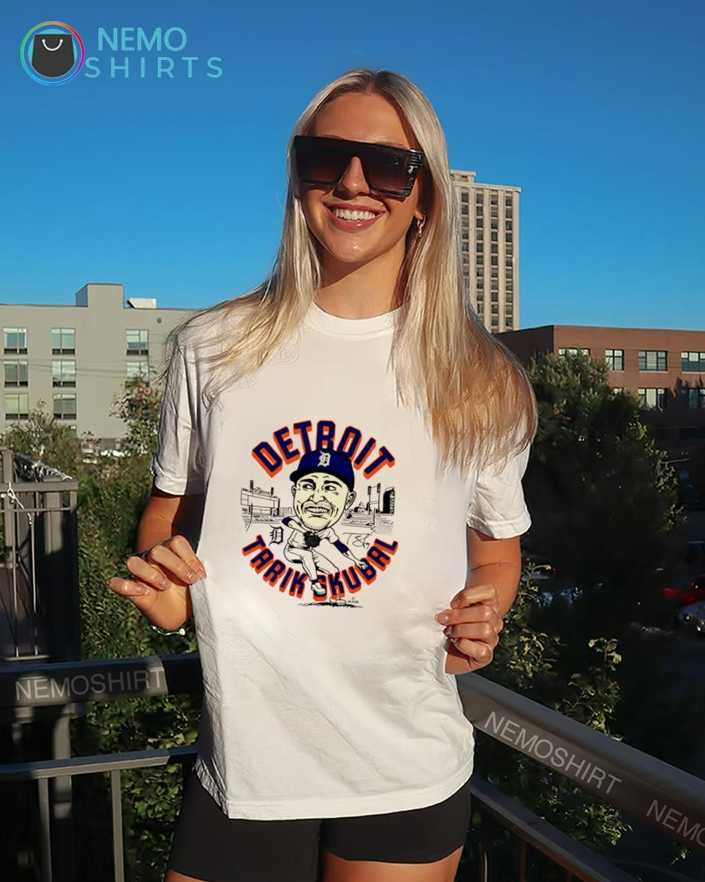 Detroit Tigers Tarik Skubal caricature signature logo shirt