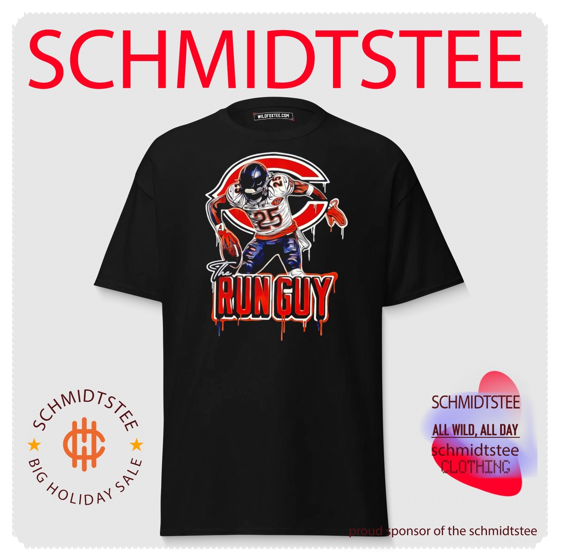 Dillon Thieneman Chicago Bears The Run Guy paint shirt