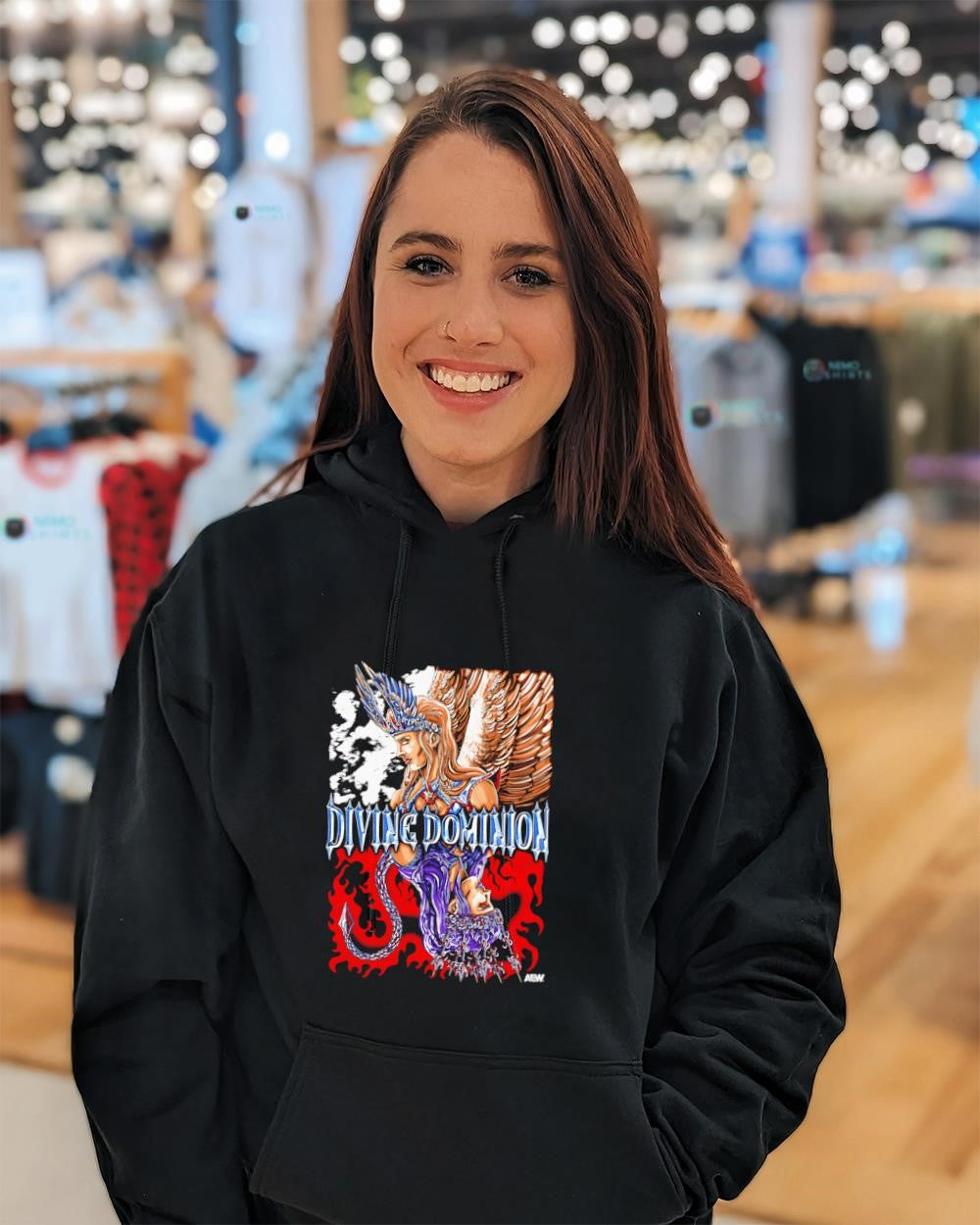Divine Dominion Heaven and Hell angel and demon graphic shirt