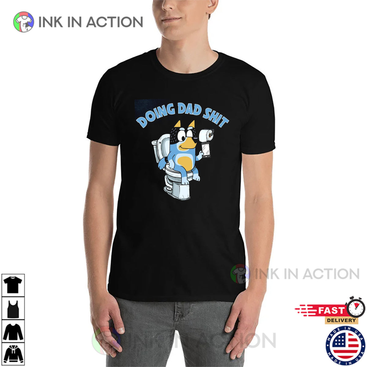 Doing Dad Shit Funny Bluey Fathers Day Shirt