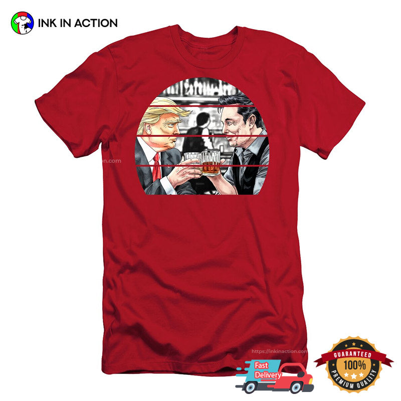 Donald Trump And Elon Musk Whiskey Celebration T-shirt