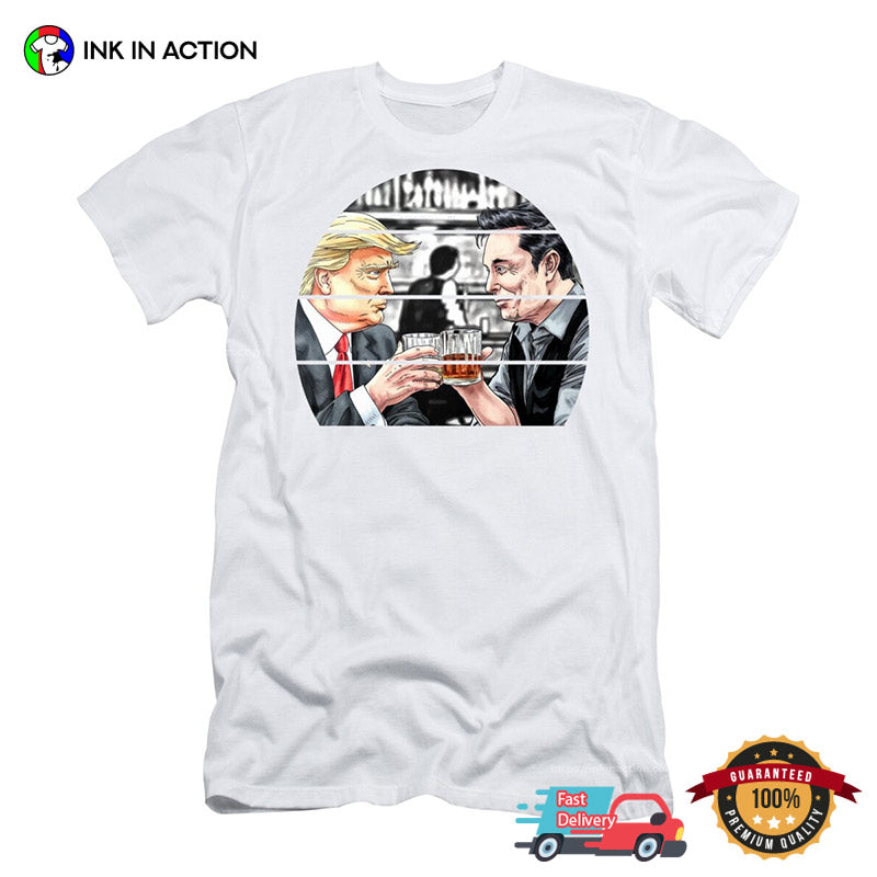 Donald Trump And Elon Musk Whiskey Celebration T-shirt