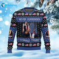 Donald Trump Never Surrender Ugly Christmas Sweater