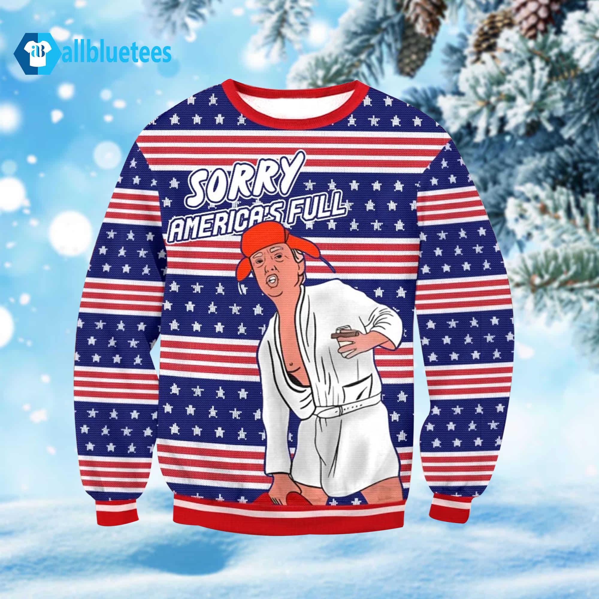 Donald Trump Sorry America’s Full Ugly Christmas Sweater