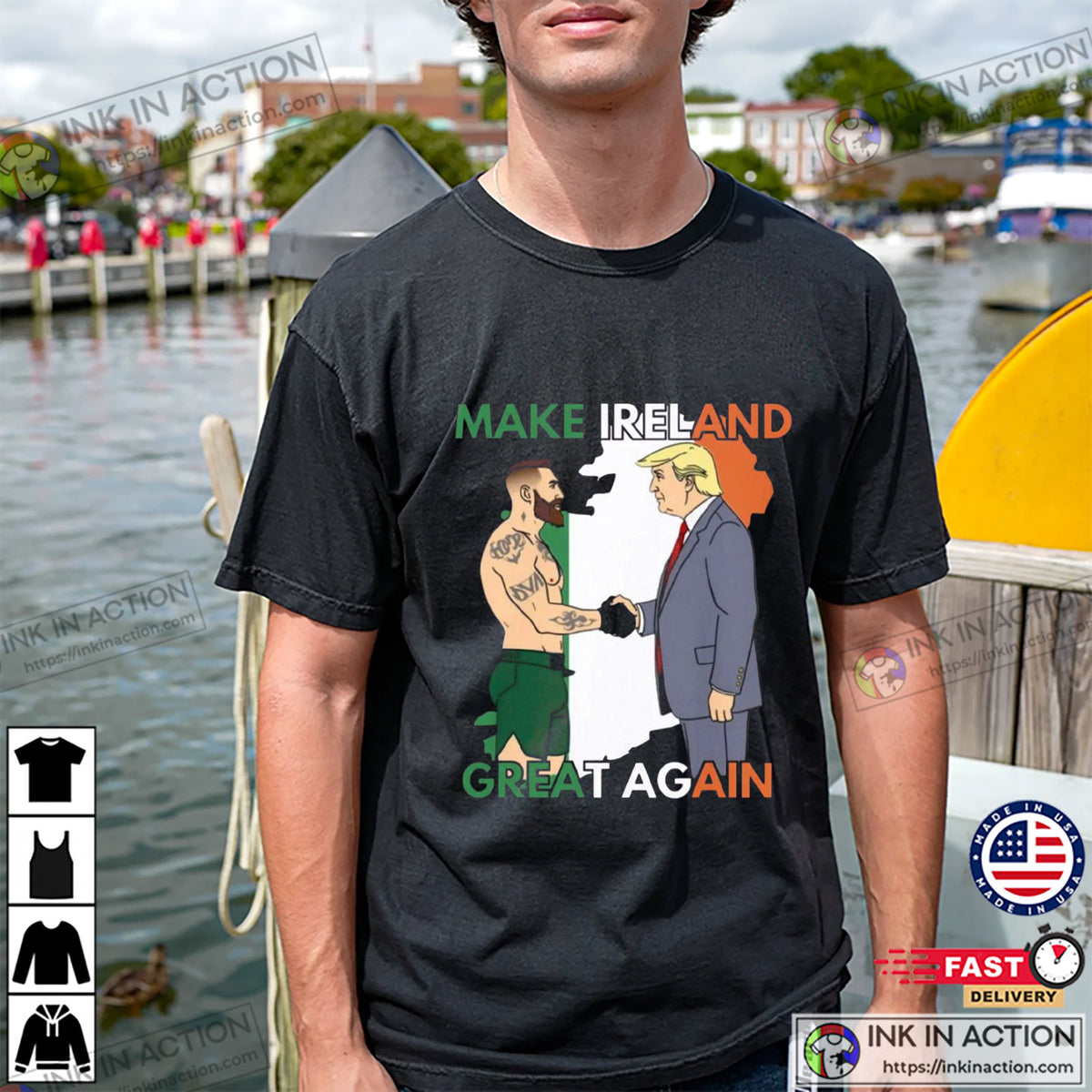 Donald Trump X Conor McGregor Make Ireland Great Again T-Shirt