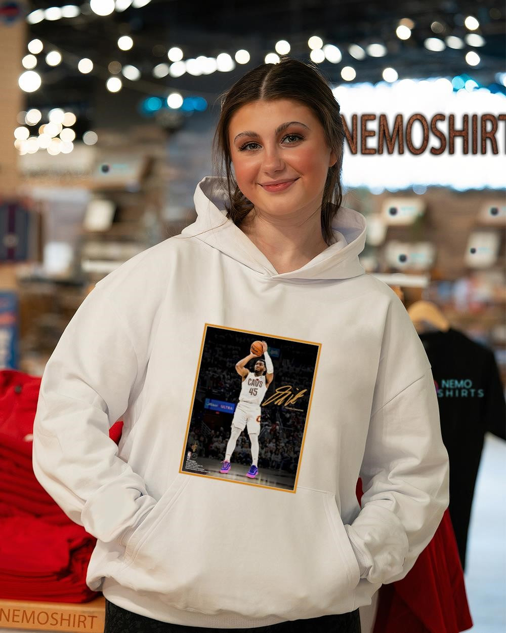 Donovan Mitchell Cleveland Cavaliers spotlight photograph signature shirt