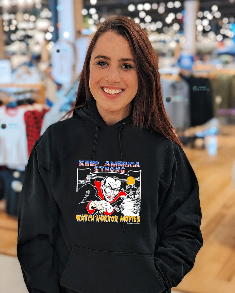 Dracula keep America strong watch horror movies shirt