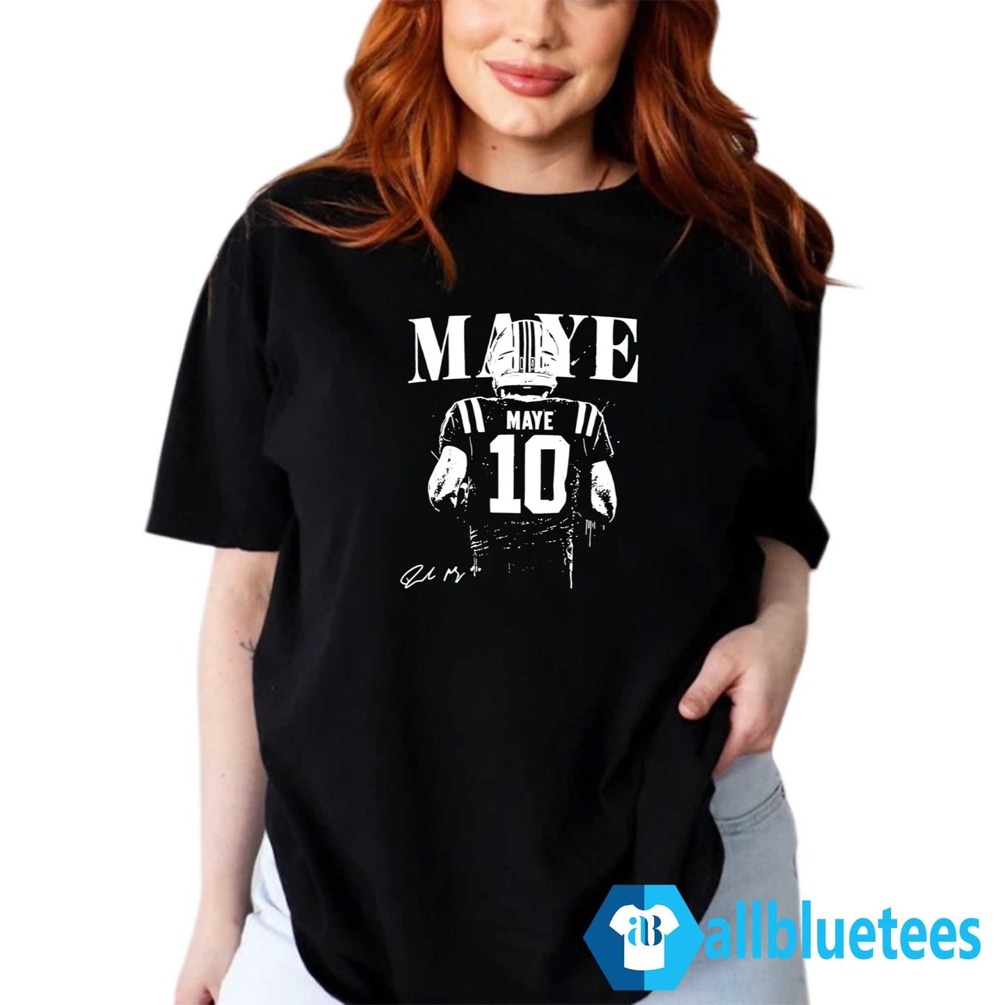 Drake Maye QB Football Shirt