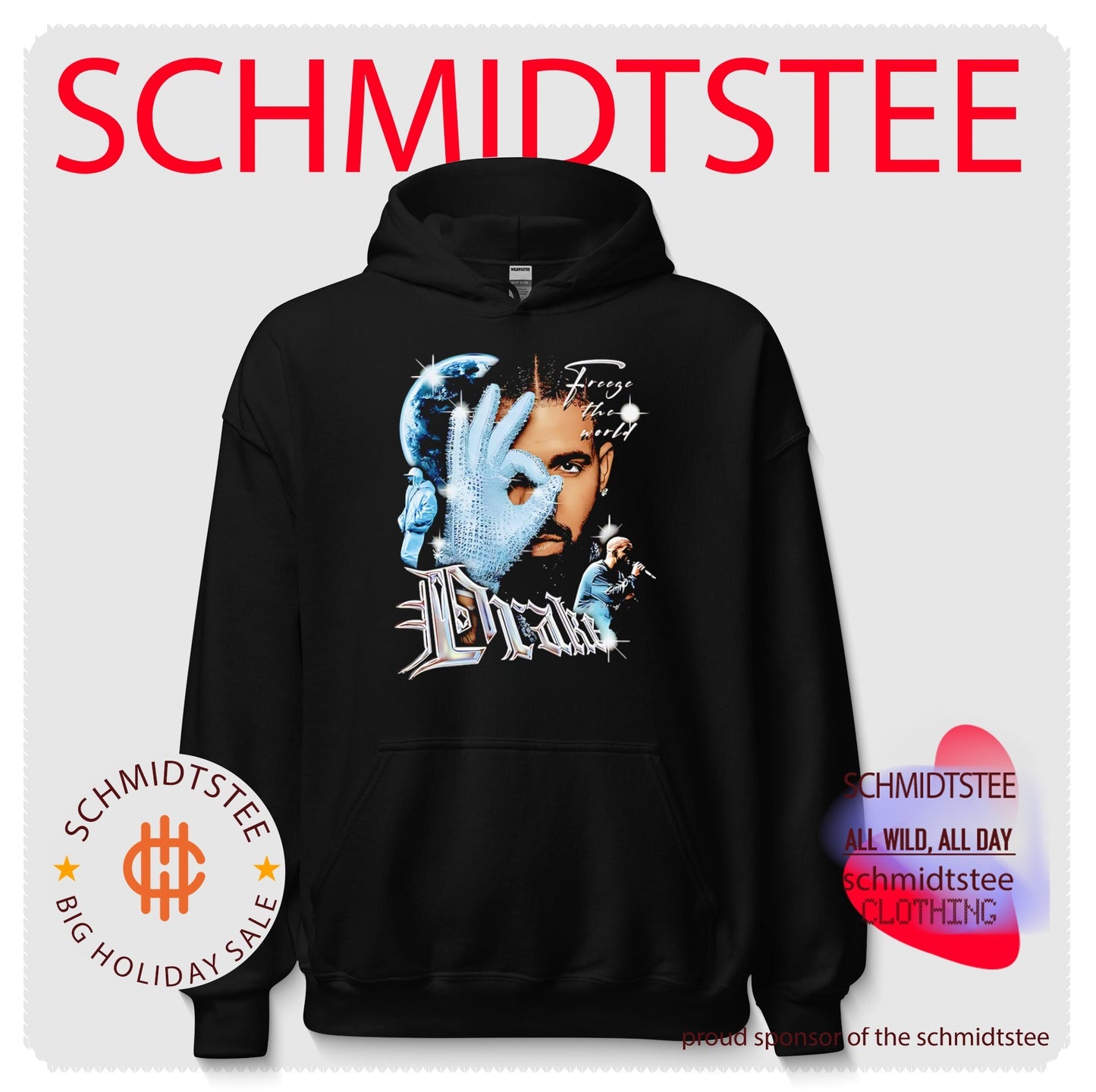 Drake featuring Iceman illustratrion shirt