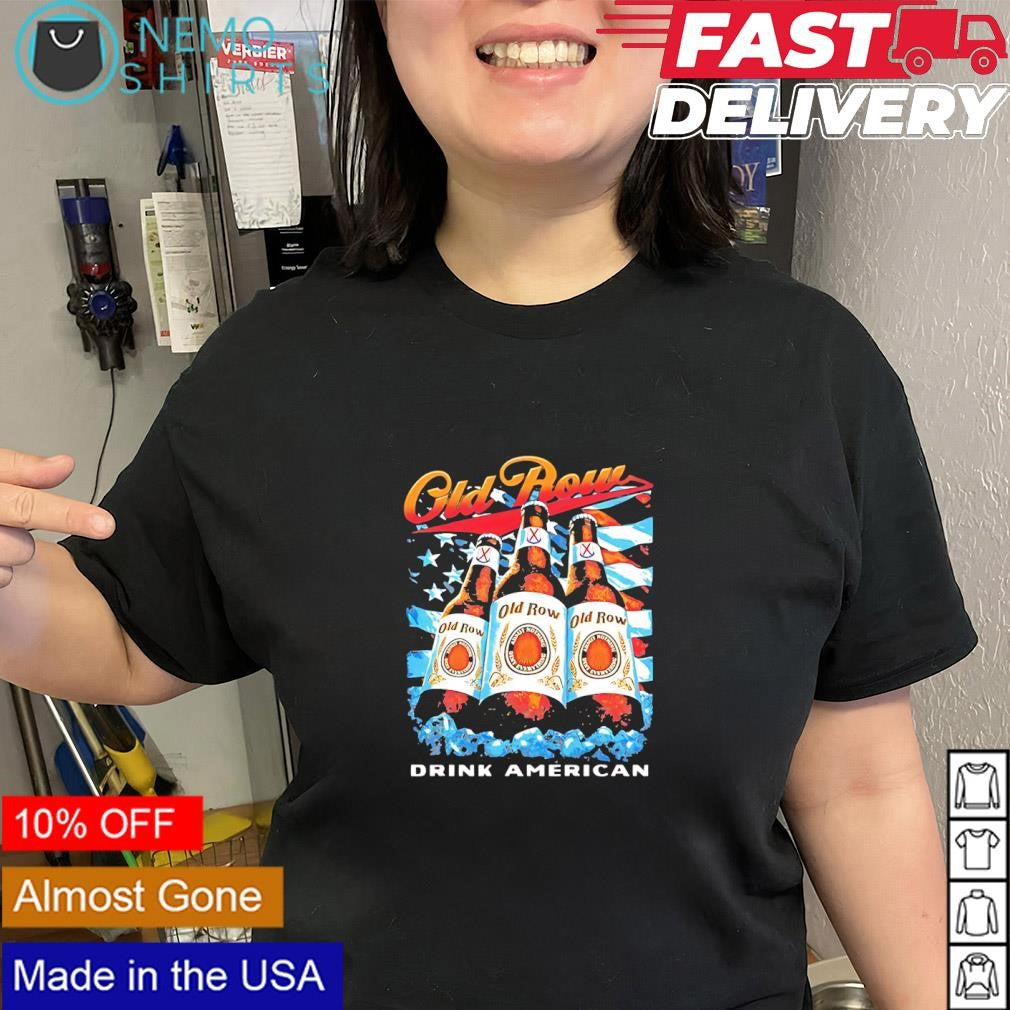 Drink American flag graphic shirt