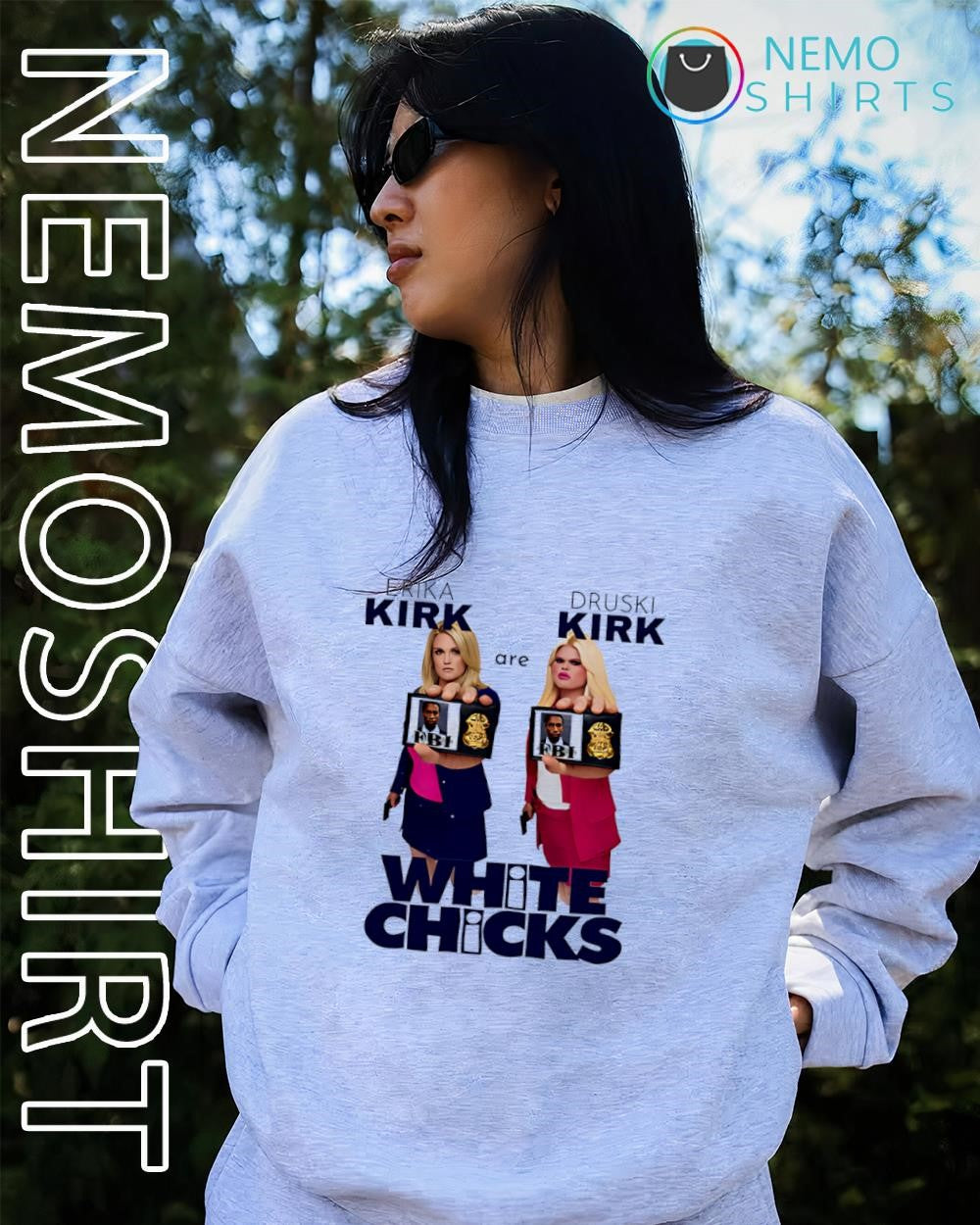 Druski and Erika Kirk FBI film White Chicks shirt
