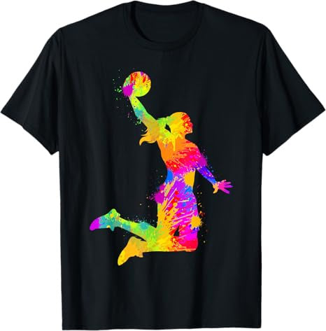 Dunk Shot Girl Basketball Watercolor Shirt