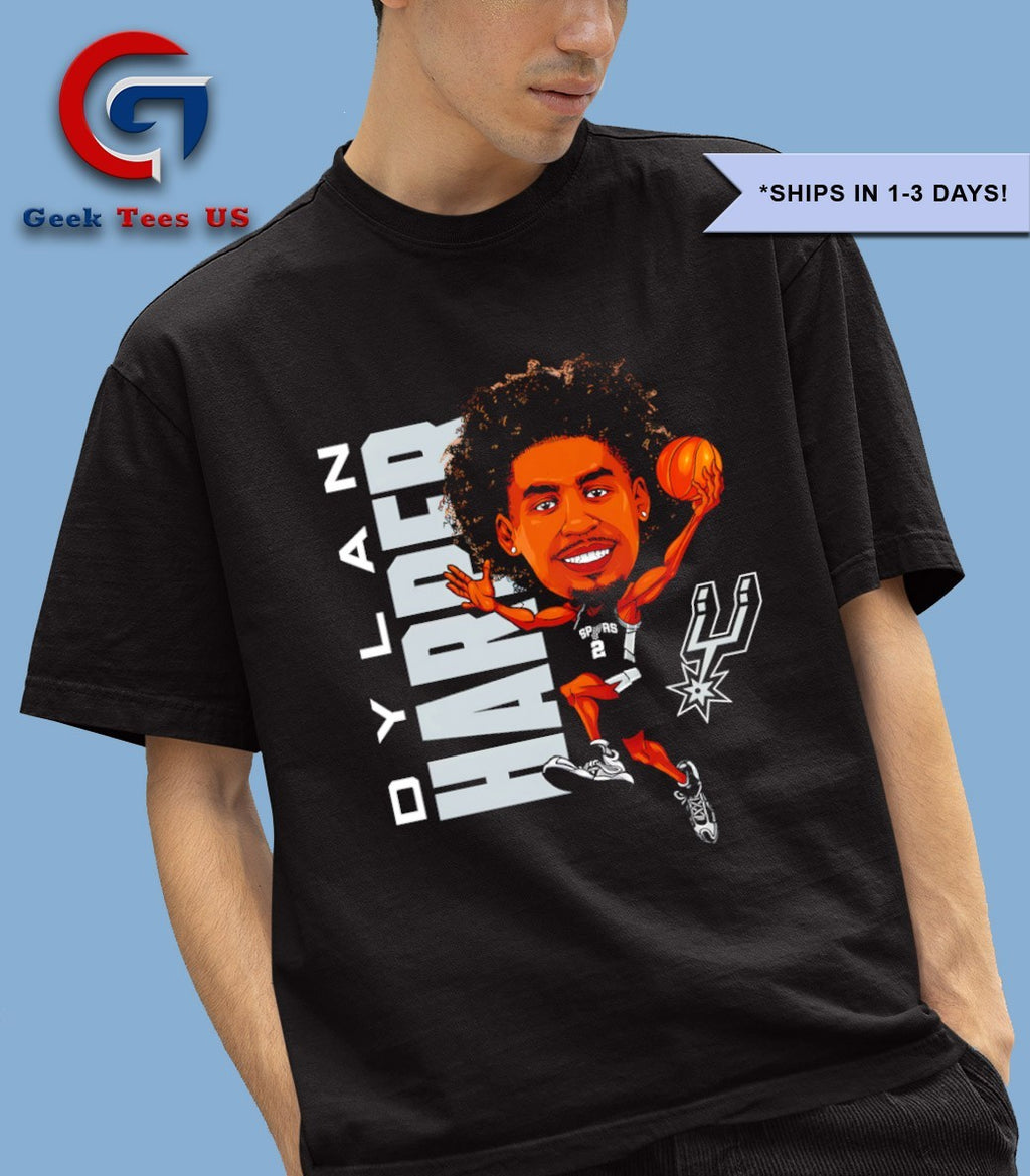 Dylan Harper San Antonio Spurs NBA caricature shirt