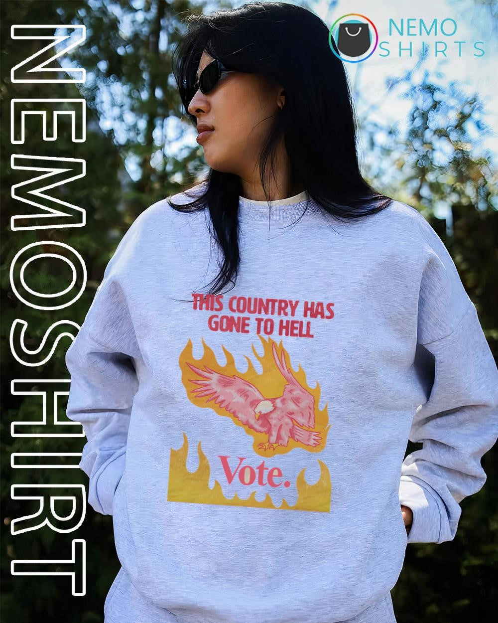 Eagle this country has gone to hell vote shirt