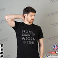 Easily Distracted Dogs And Books Unisex T-shirt