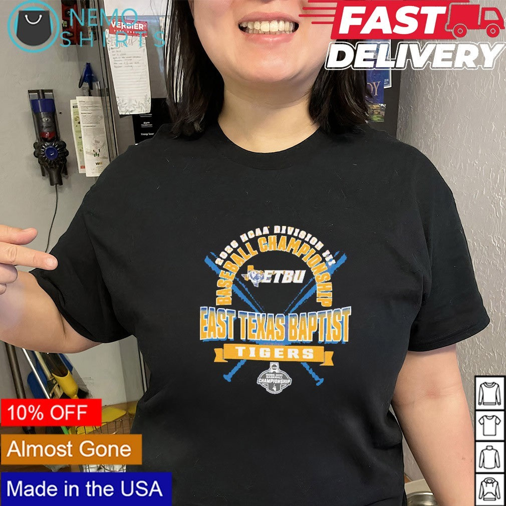 East Texas Baptist Tigers 2026 NCAA DIII baseball championship shirt
