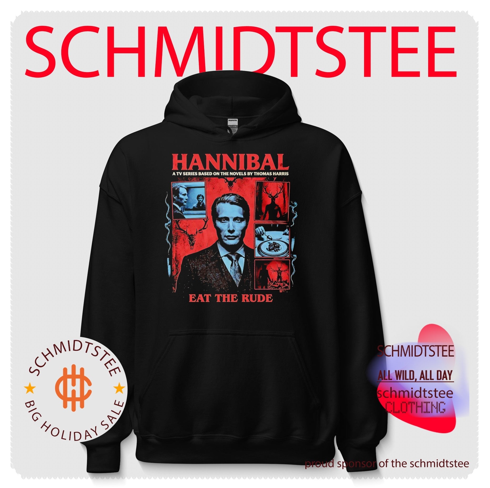 Eat the Rude Hannibal Lecter Vintage Collage Shirt
