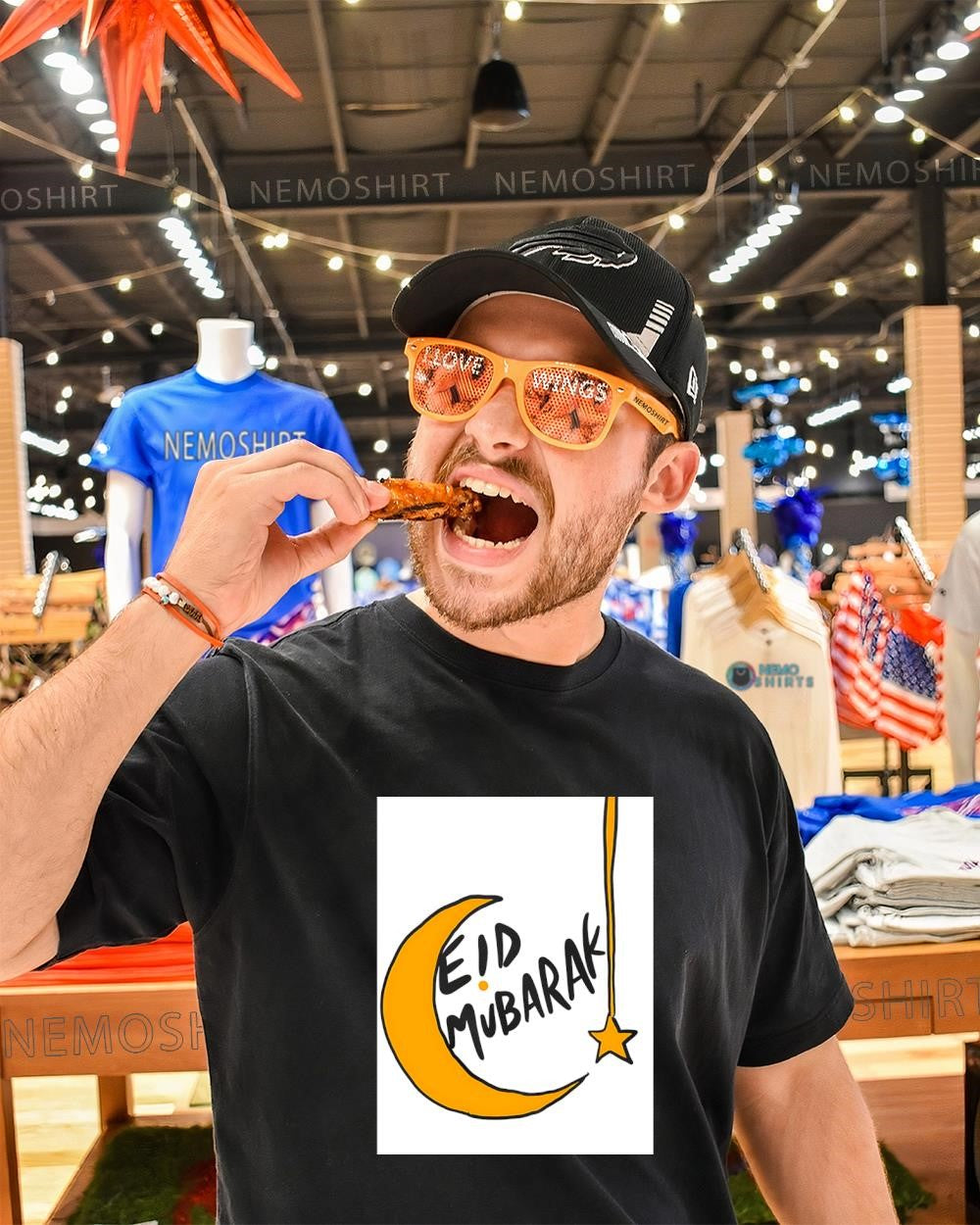 Eid Mubarak moon star shirt