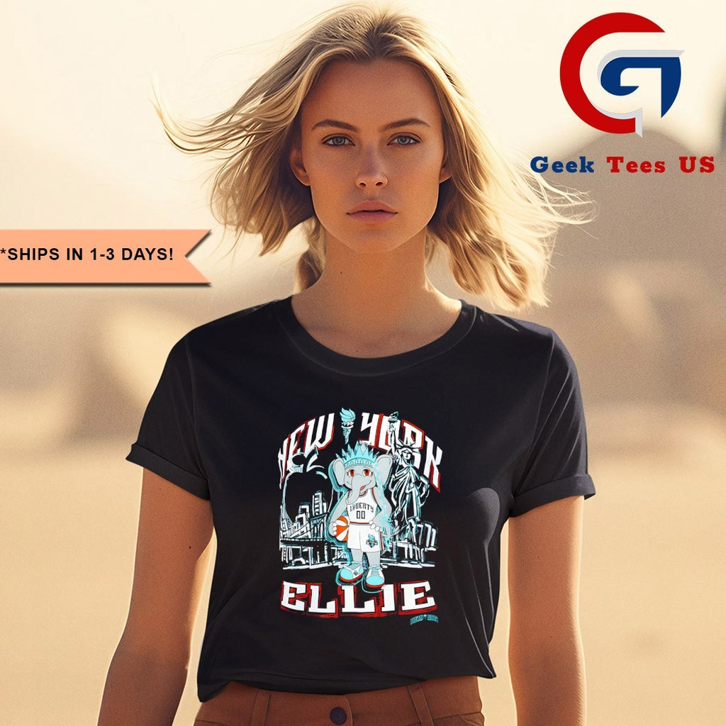 Ellie the Elephant New York Liberty WNBA Skyline City 2025 shirt