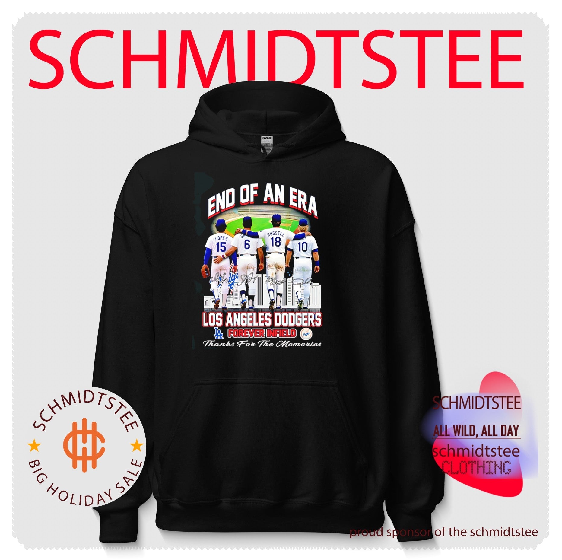 End of an era Los Angeles Dodgers forever infield thanks for the memories shirt