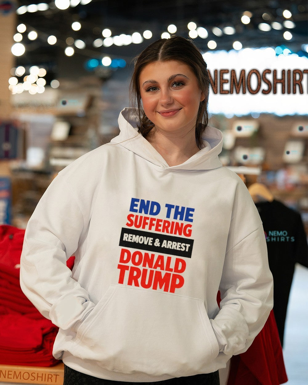 End the suffering remove and arrest Donald Trump shirt