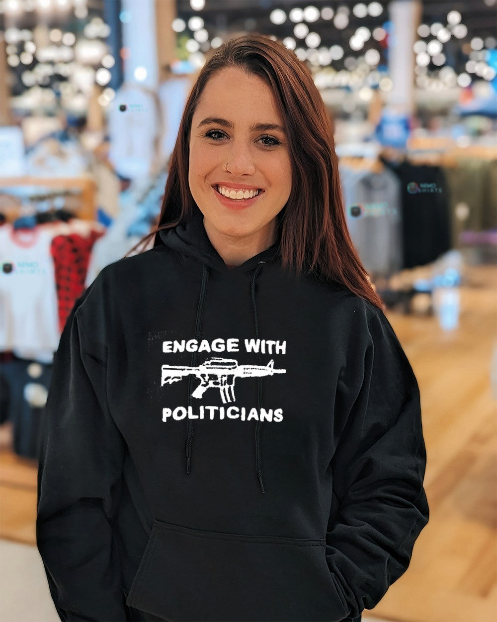 Engage with politicians gun shirt