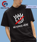 Eric Swalwell wearing no kings here shirt