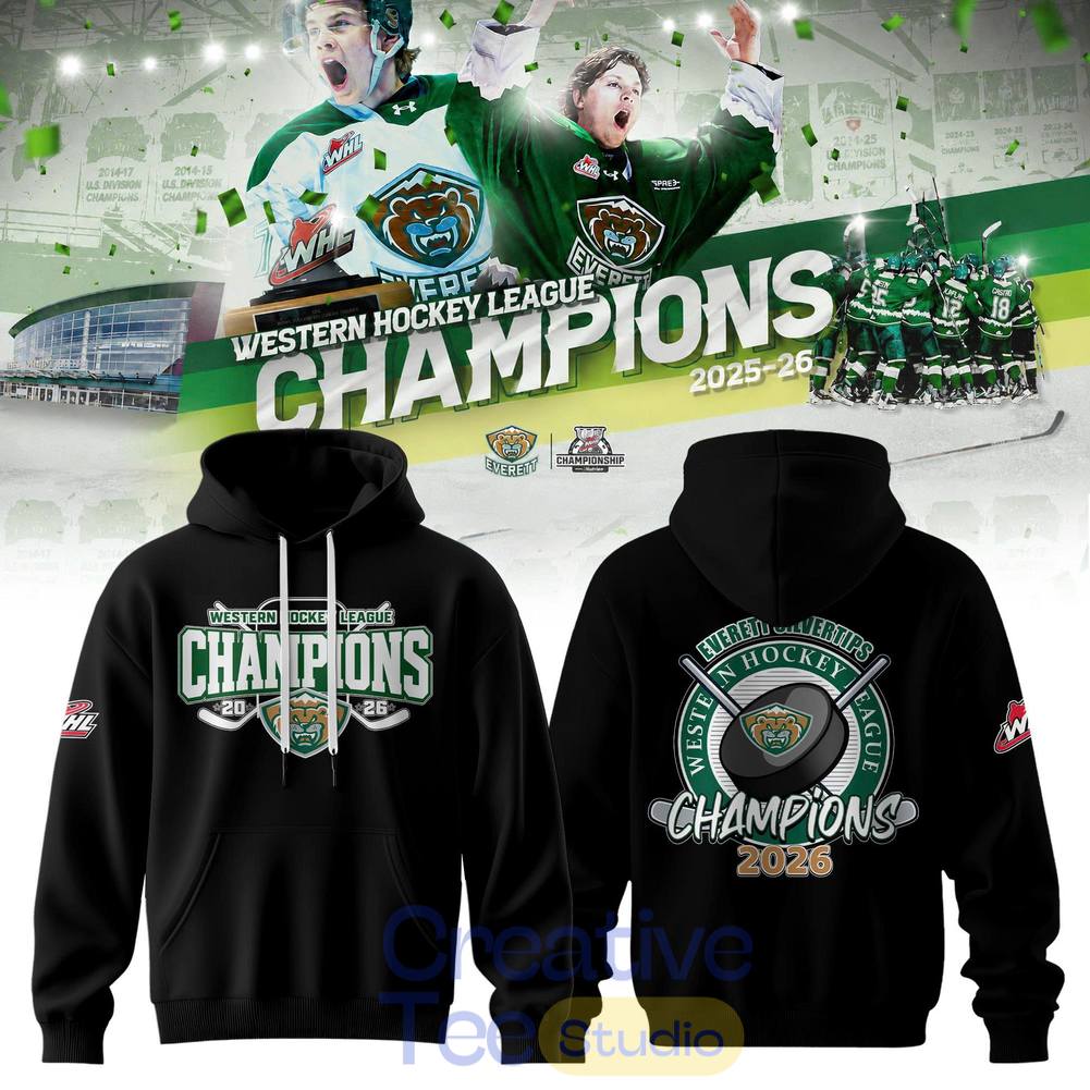 Everett Silvertips 2026 WHL Champions Tee Hoodie