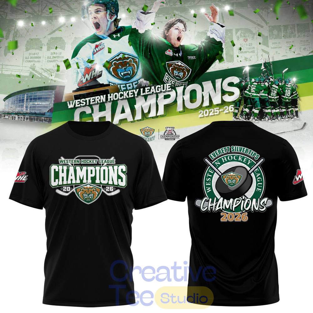 Everett Silvertips 2026 WHL Champions Tee Hoodie