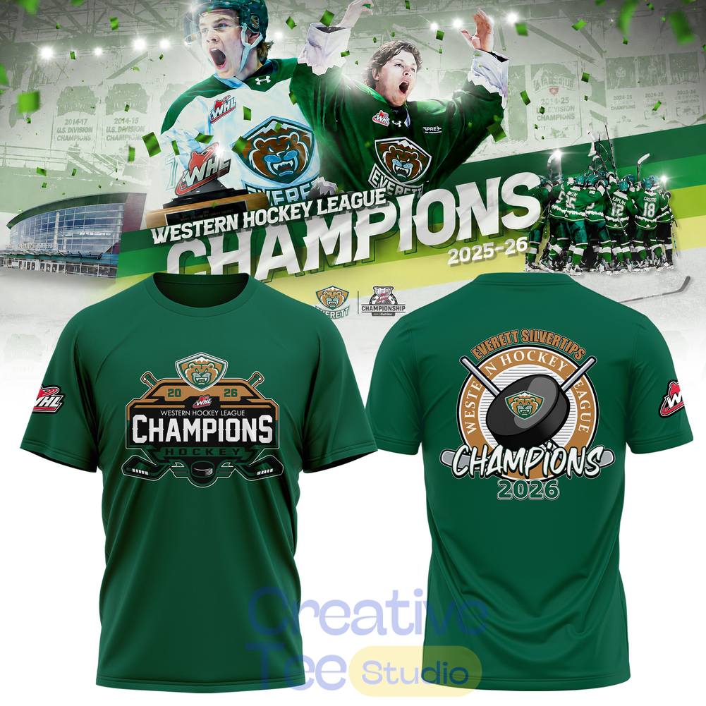 Everett Silvertips 2026 WHL Champions Tee Hoodie