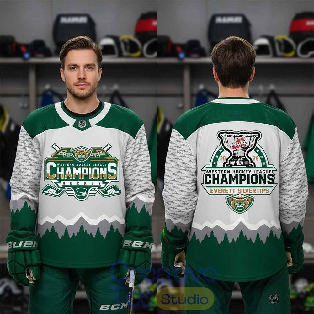 Everett Silvertips Western Hockey League Champions 2026 Hockey Jersey