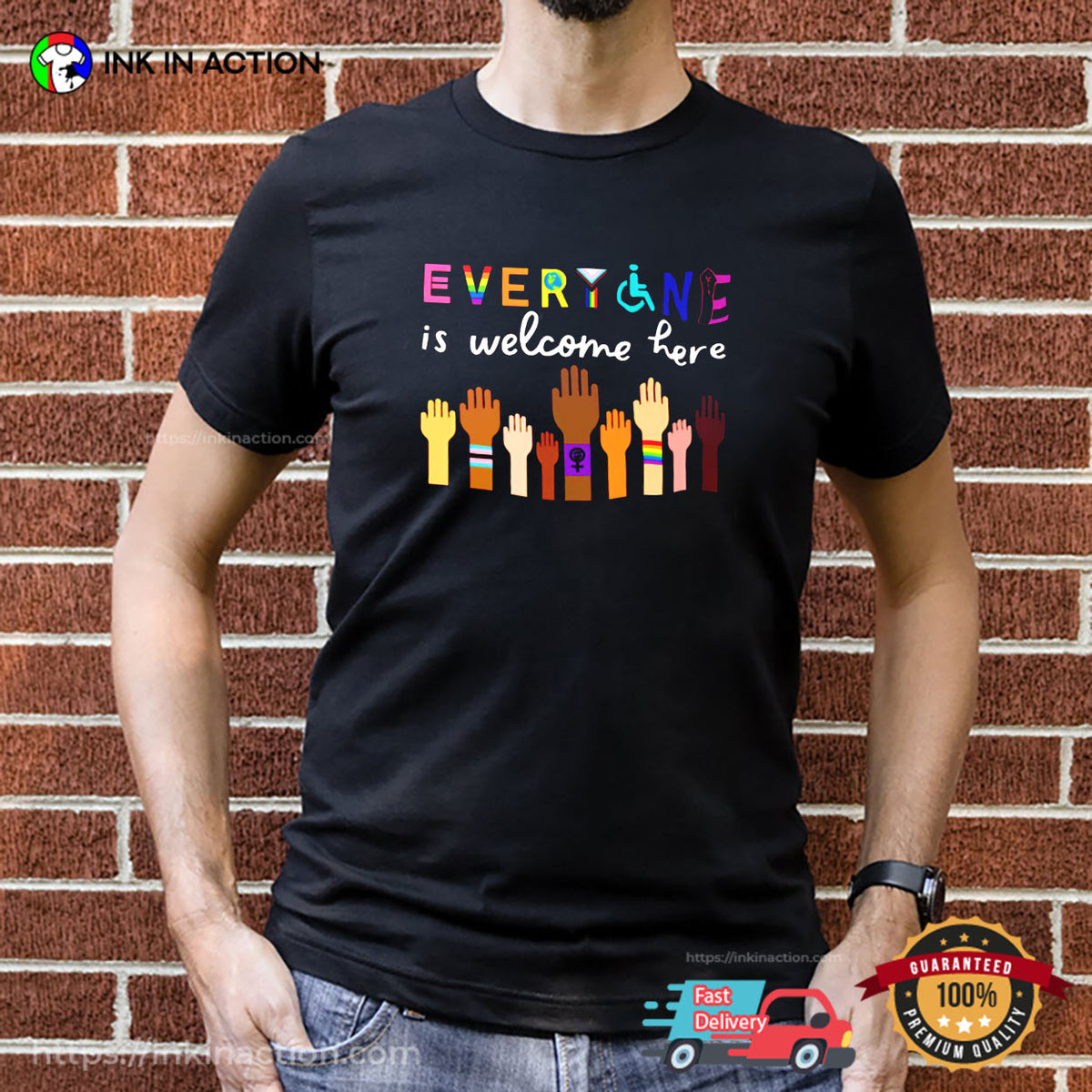 Everyone Is Welcome Here Equality T-shirt