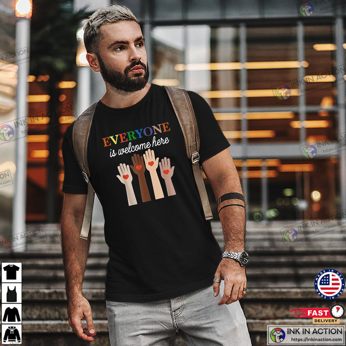 Everyone Is Welcome Here Idaho Teacher T-Shirt