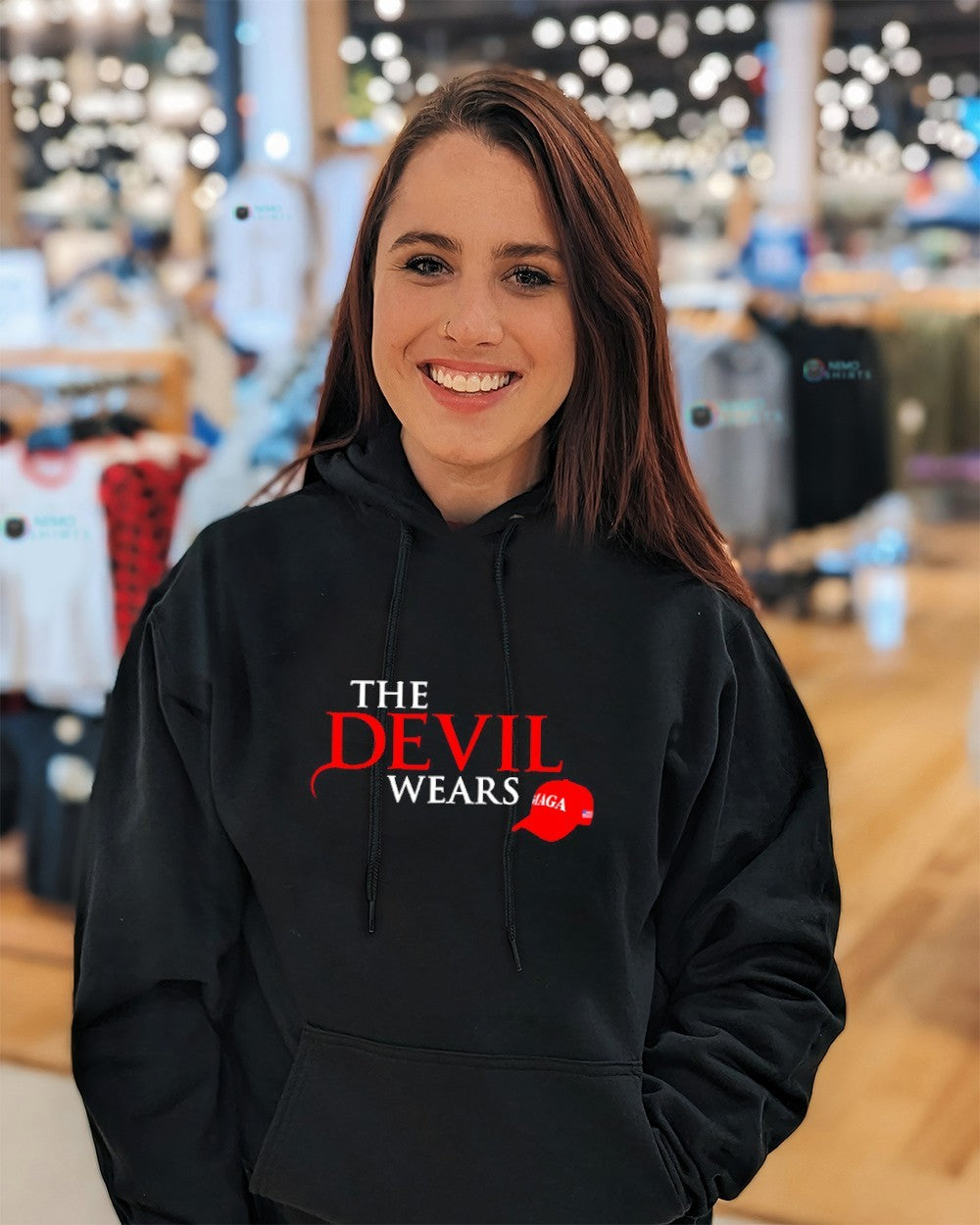 The devils wears Maga hat shirt