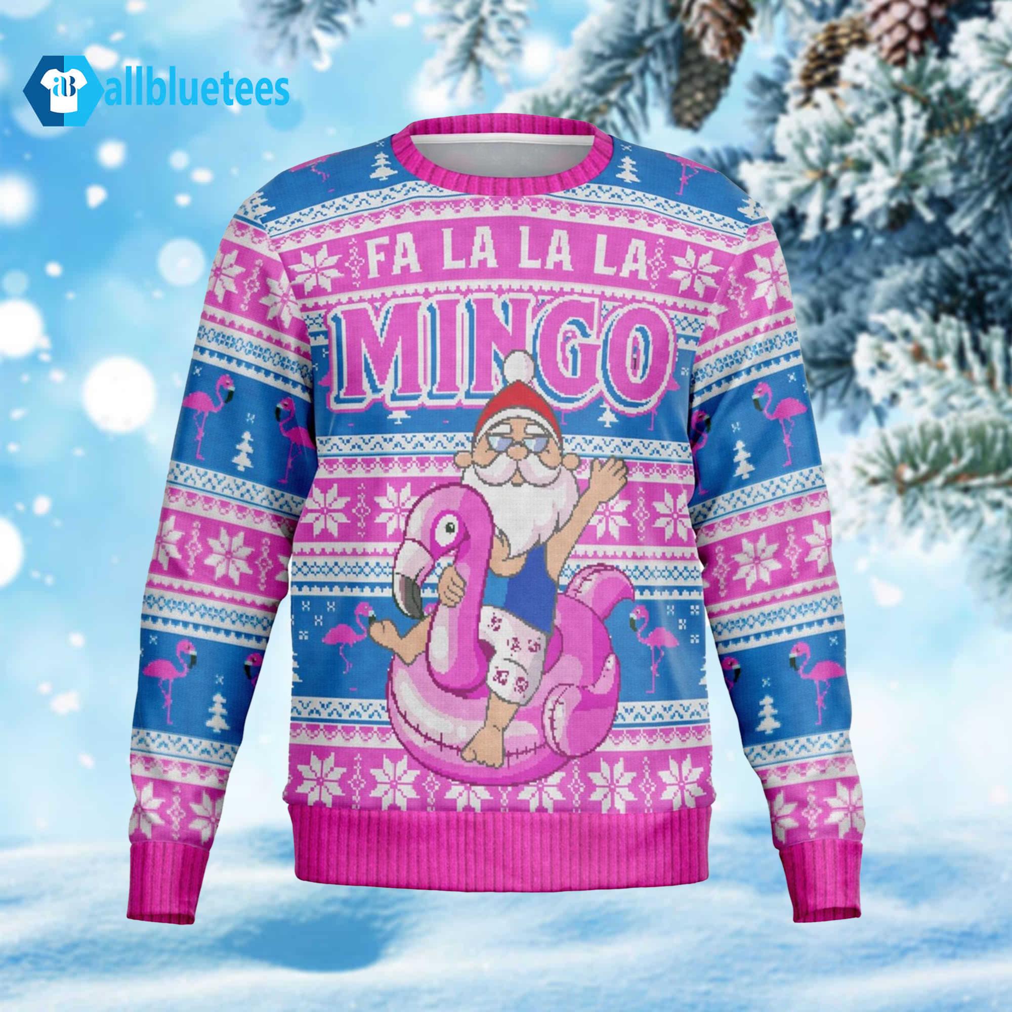 Fa La La La Mingo Santa Ugly Christmas Sweater