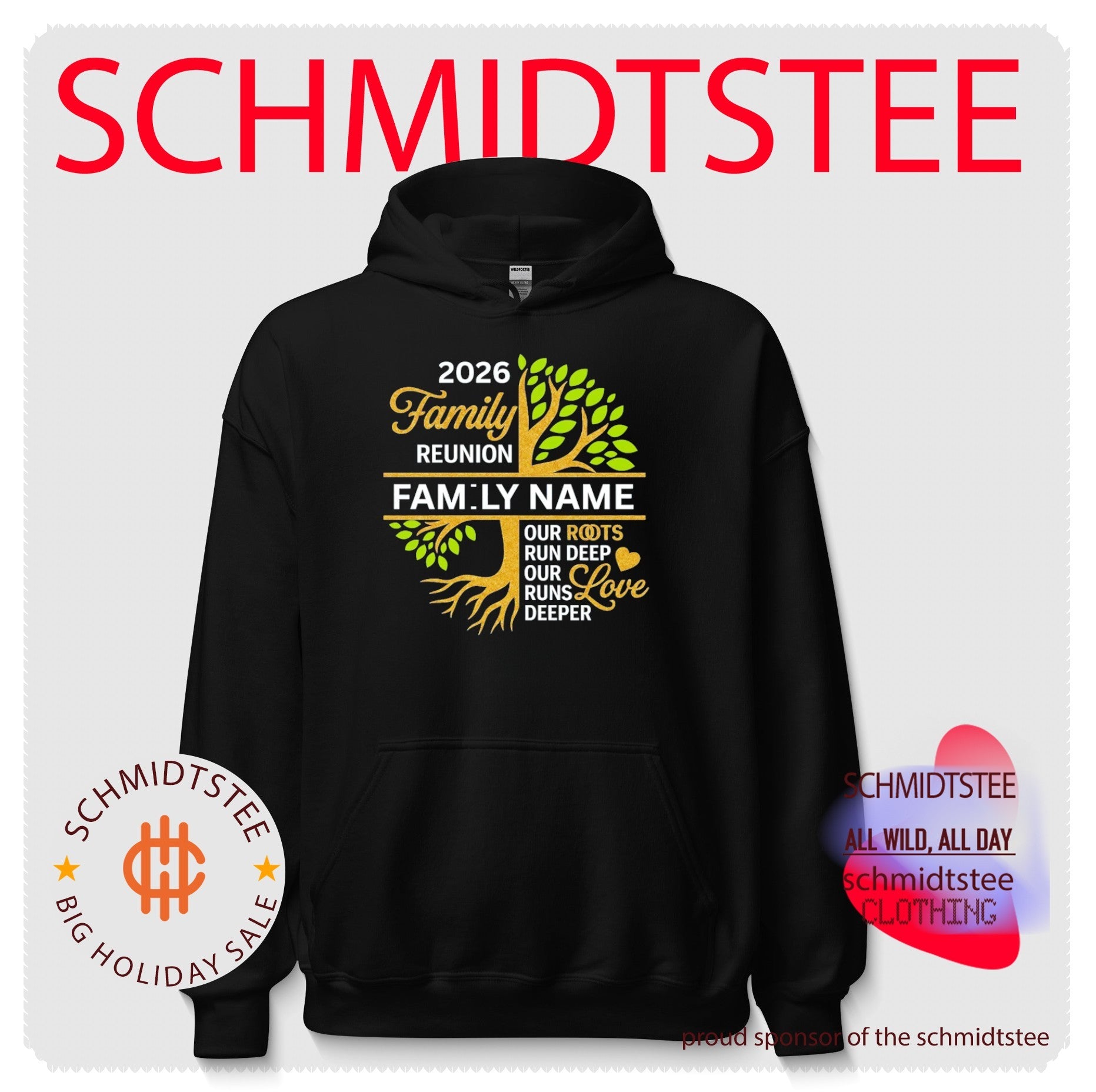 Family Reunion Personalised Name Tree Matching shirt