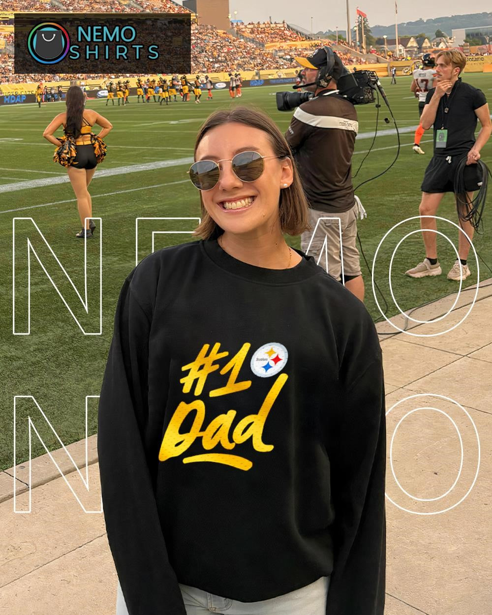 Father’s Day Pittsburgh Steelers number 1 Dad logo shirt