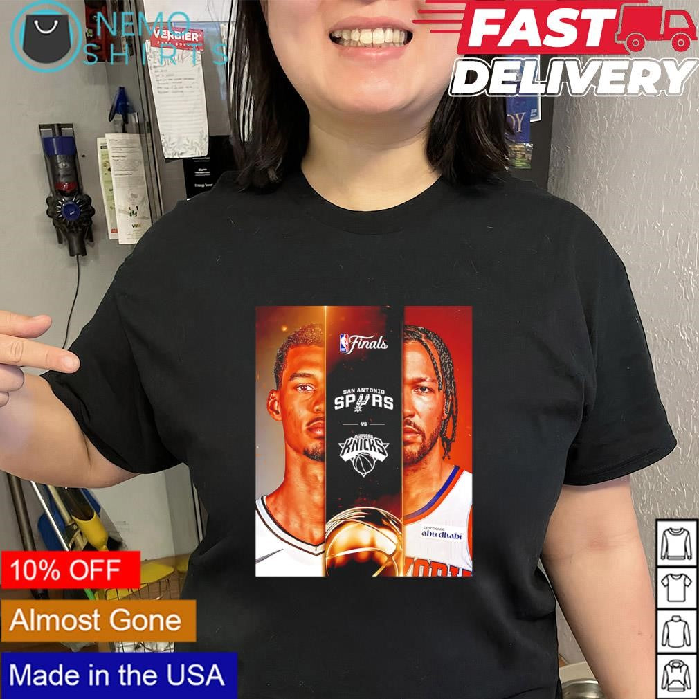 Finals San Antonio Spurs Wembanyama and New York Knicks Brunson shirt