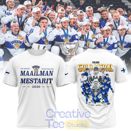 Finland 2026 IIHF Ice Hockey World Champions T-Shirt