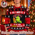 Fireball X Grinch All I Need Is Fireball It Is Too Peopley Outside Funny Ugly Sweater