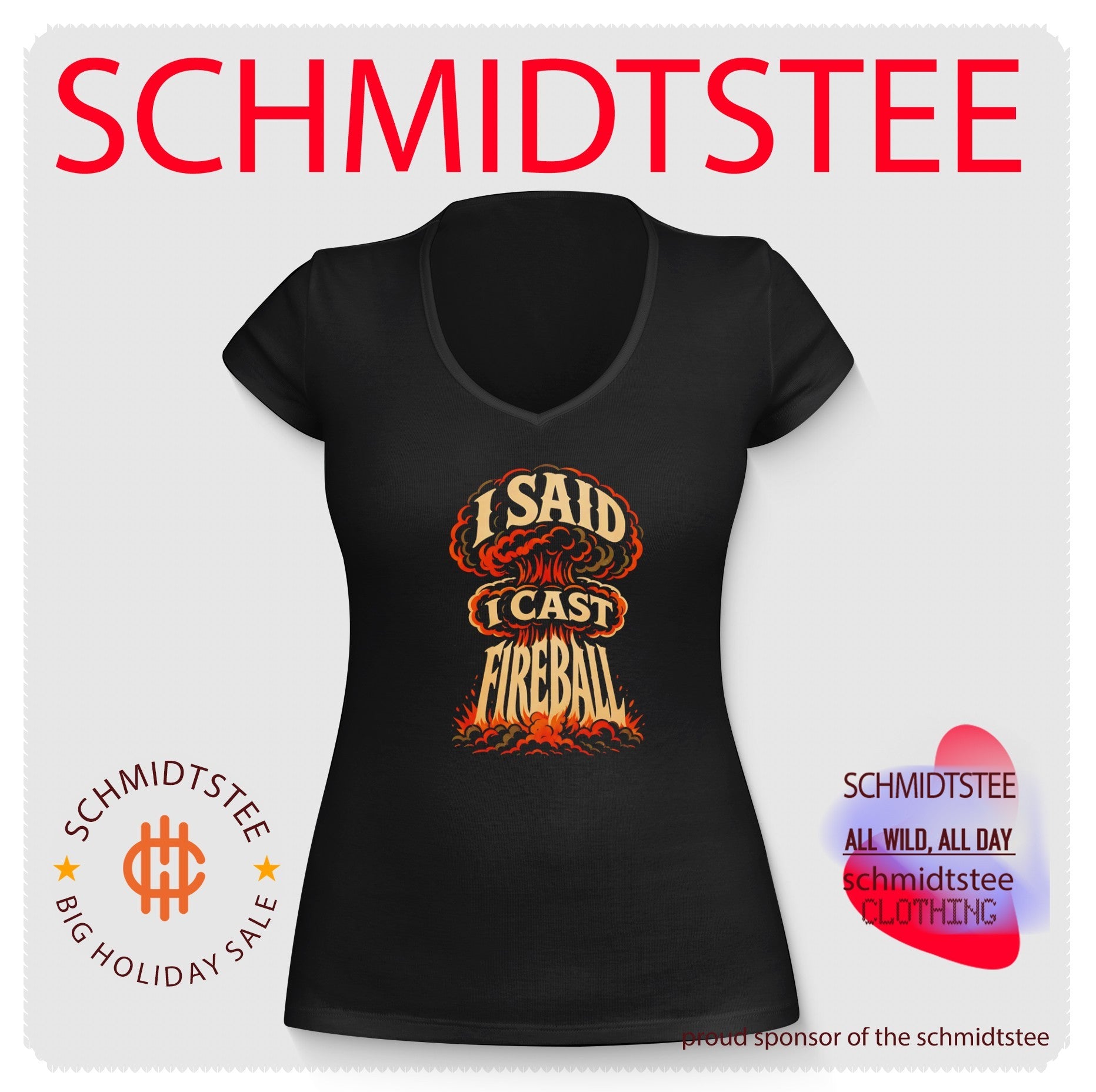 Fireball mushroom cloud I said I cast fireball shirt