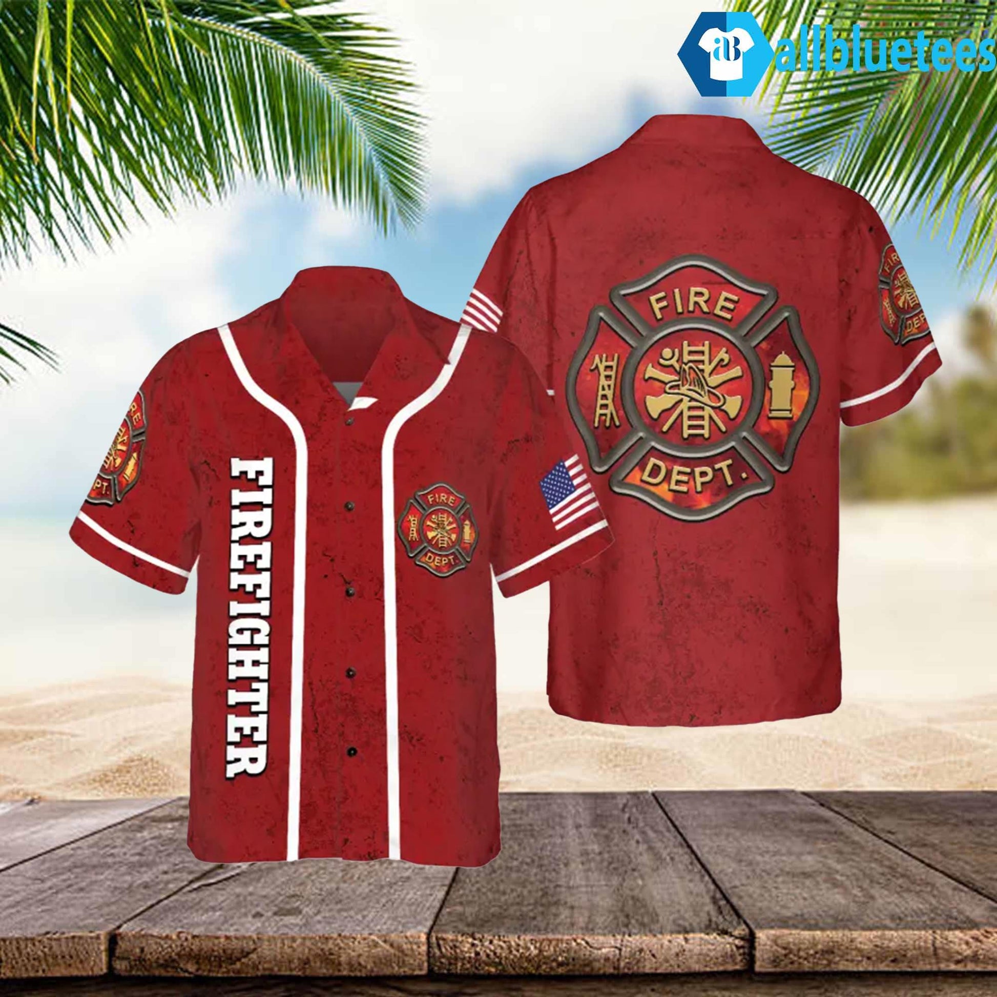 Firefighter Hawaiian Shirt