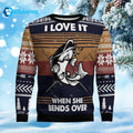 Fishing I Love It When She Bends Over Ugly Christmas Sweater