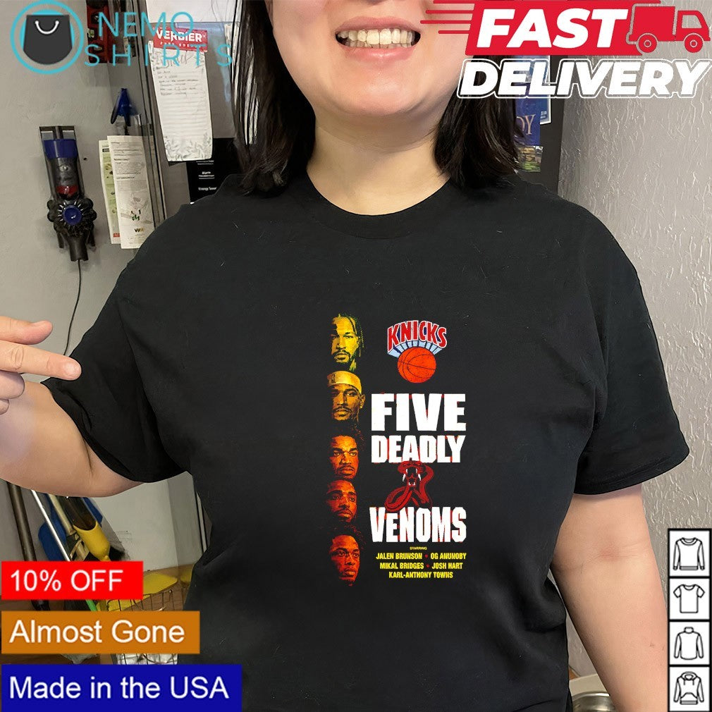 Five Deadly Venoms New York Knicks showcases five key players shirt