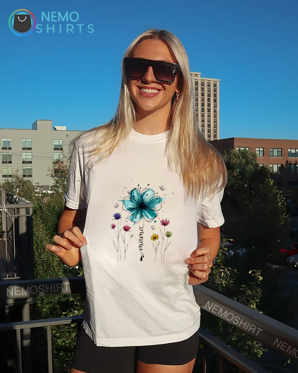 Floral Mama graphic shirt