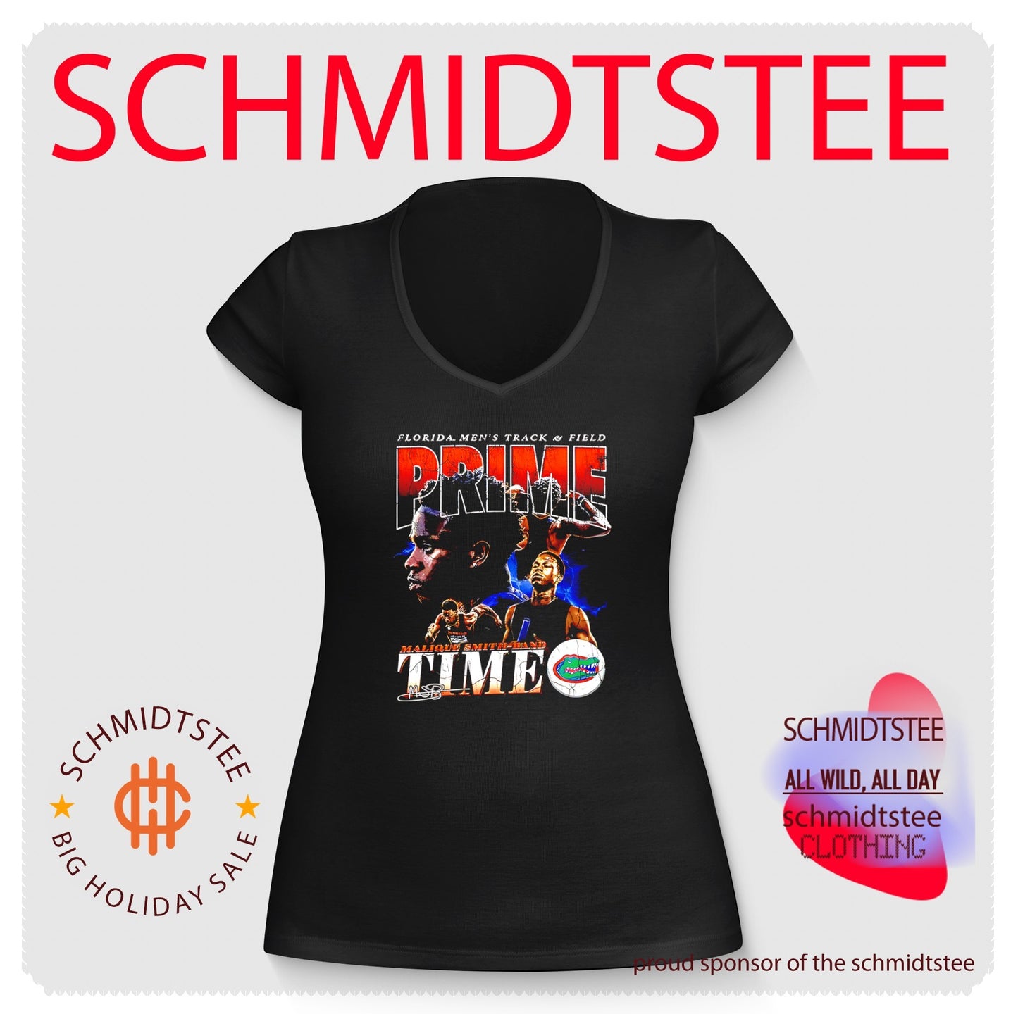 Florida Gators Florida men’s track and field prime Malique Smith band time shirt